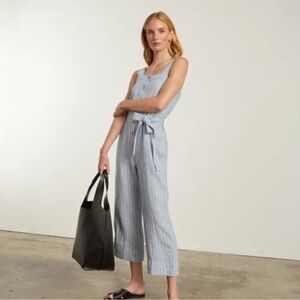 Everlane Light Blue Striped Romper